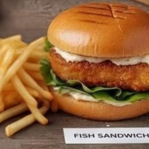 Fish Sandwich with Fries